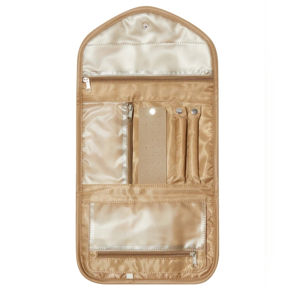 8 Other Reasons Jewelry Travel Bag Beige Tan Camel New